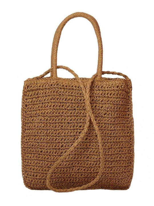 Bag to Bag Сламена Плажна чанта Кафяв