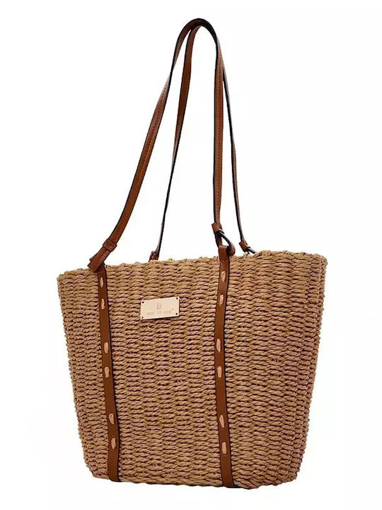 Bag to Bag Stroh Strandtasche Braun