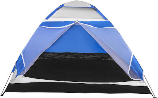 Sommer Campingzelt Iglu Blau Für 4 Personen 240x210x130cm