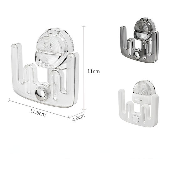 Raft De Pantofi Pentru Acasă Flippy Fără Găurire Montat Pe Perete Fixare Adezivă 11.6x11x4.8cm Transparent