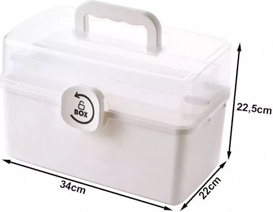 Plastic First Aid Box with Lock & with Equipment