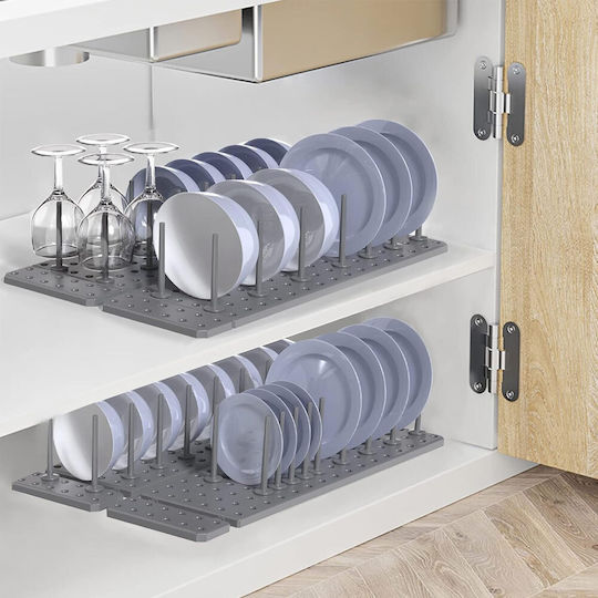 Kunststoff Regal für im Schrank 54x15x10cm Schwarz