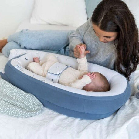 Doomoo Βρεφικό Μαξιλάρι Φωλιά Cocoon Blue/Grey