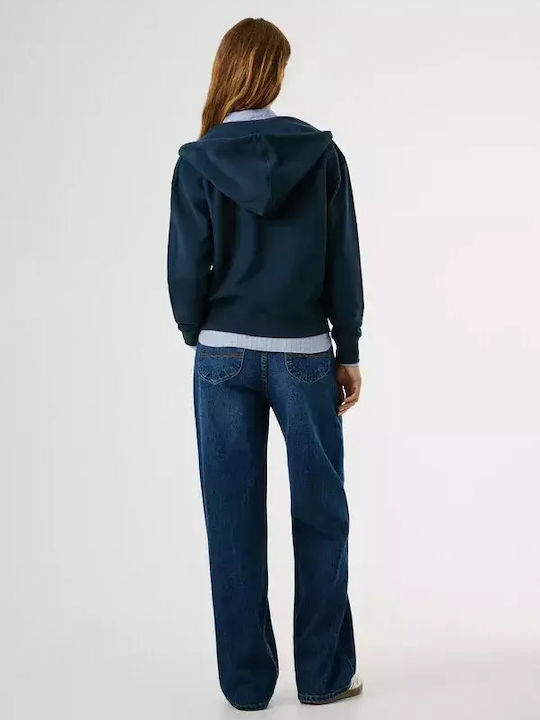 Women's Sweatshirt Jacket Hooded Blue