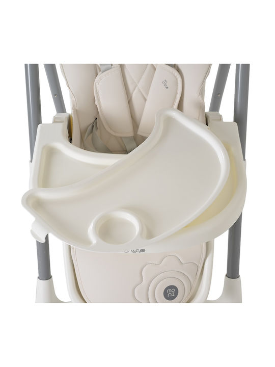 Moni Rico Foldable Baby Highchair With Adjustable Height White