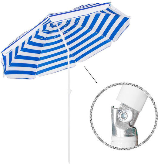 Umbrelă Pliabilă Plajă Diametru 1.8m Albastră