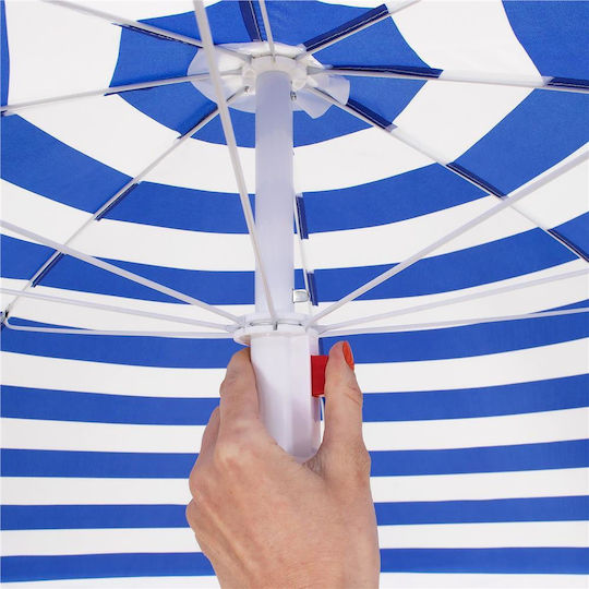 Umbrelă Pliabilă Plajă Diametru 1.8m Albastră