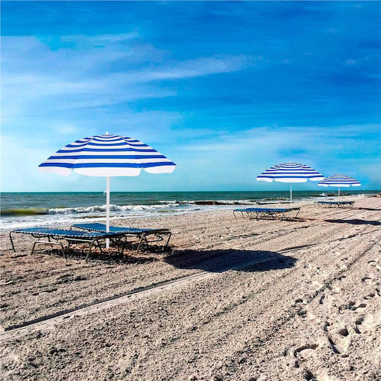 Umbrelă Pliabilă Plajă Diametru 1.8m Albastră