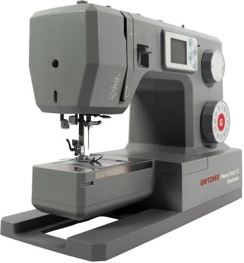 Gritzner Professionelle Nähmaschine Heavy Duty 3.2 Elektronik Graue