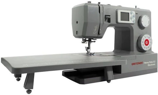 Gritzner Professionelle Nähmaschine Heavy Duty 3.2 Elektronik Graue