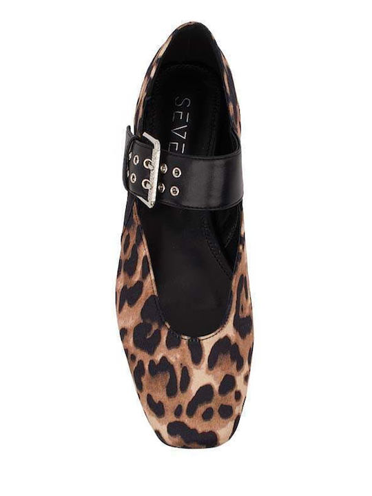 Satin Leopard Ballerinas Multicolour