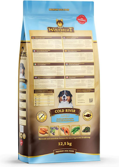 Wolfsblut 12.5kg Ξηρά Τροφή χωρίς Σιτηρά & Γλουτένη για Ενήλικους Σκύλους με Πέστροφα, Πατάτες και Ψάρια