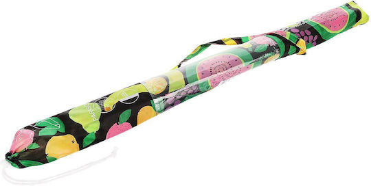 Folding Beach Umbrella Diameter 1.6m Multicolour