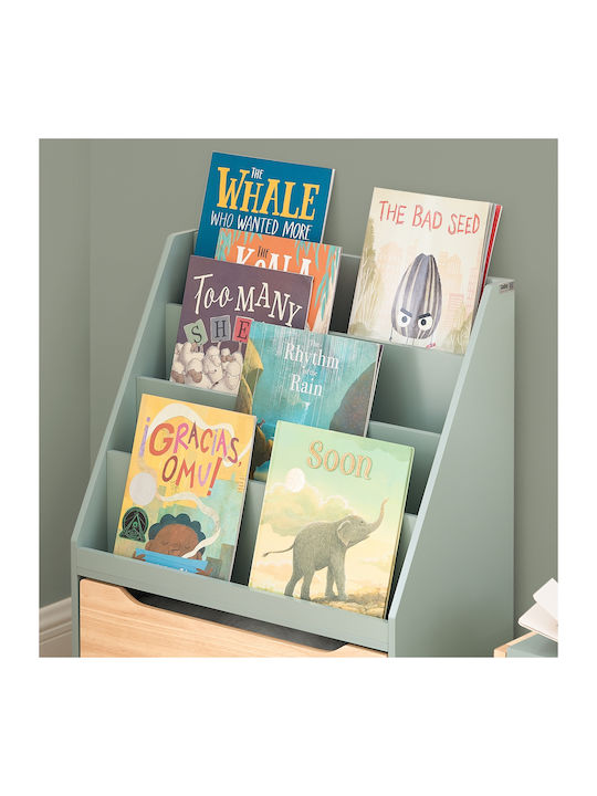Bücherregal Boden Grün 62x30x80cm