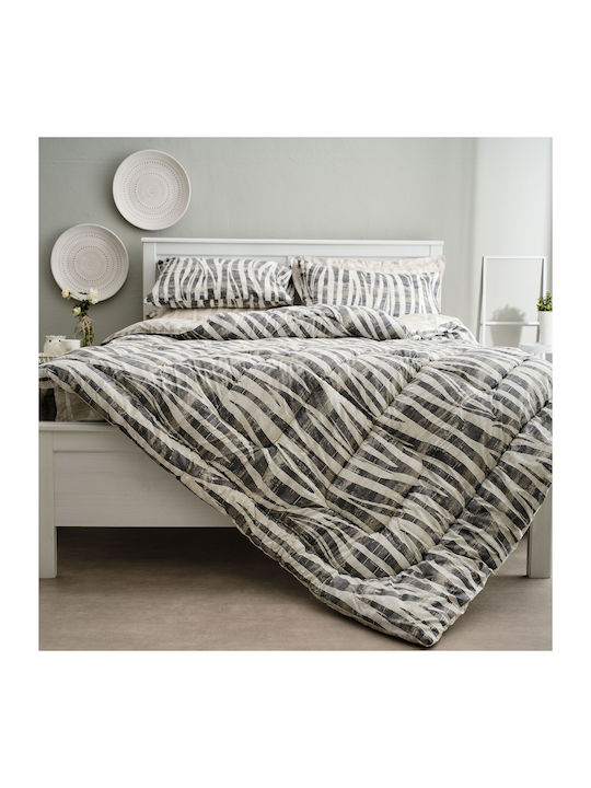 Charalambidis Textiles Safari Σετ Σεντόνια Υπέρδιπλα 220x260εκ. Γκρι (4τμχ)