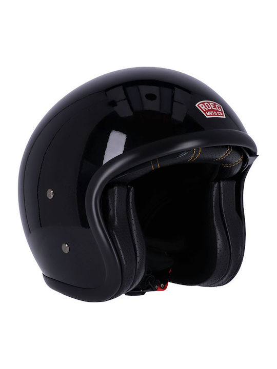 Roeg Sundown Gloss Black Κράνος Μηχανής Jet ECE 22.06 με Sunvisor