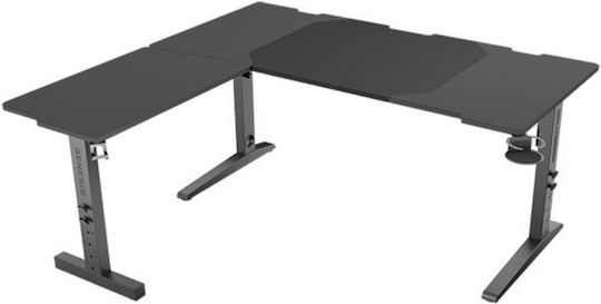 Γωνιακό Γραφείο 155x160x70εκ. Μαύρο