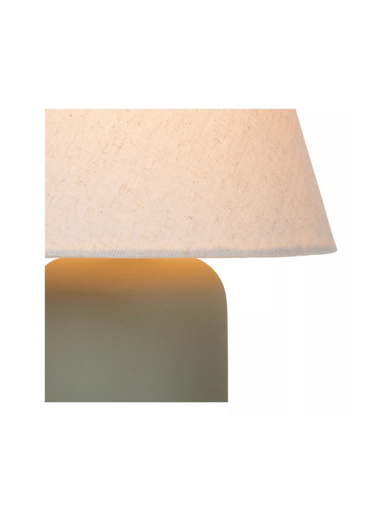 Lucide Lightning Macia Πορτατίφ για Ντουί E14 με Λευκό Καπέλο και Πράσινη Βάση