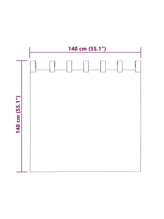 vidaXL Set Vorhänge Verdunkelung Fenster mit Obere Registerkarte Türkis 140x140cm