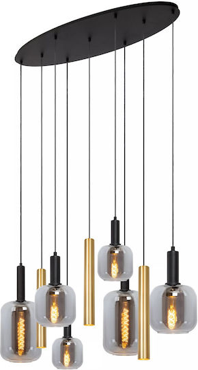 Lucide Lightning Joanet Pendant Light Brown for 6 Bulbs E27 35x130x150cm