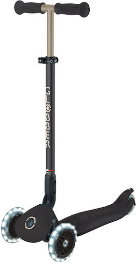 Globber Kinderroller Klappbar Go Up Deluxe Fantasy Lights 3-Rad mit LED-Beleuchtung für 15 Monate Schwarz