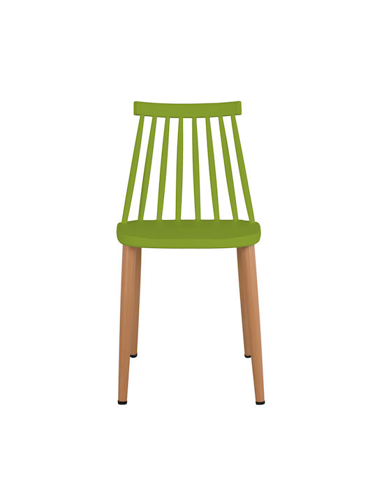 Vanessa Kitchen Polypropylene Chair Green 43x47.5x77cm