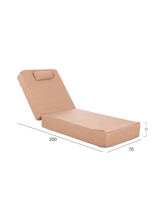 HomeMarkt Възглавница за шезлонг с гръб Sifnos Кафява 200x70см