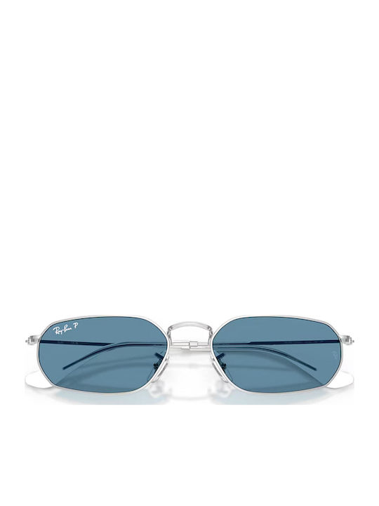 Ray Ban Unisex Ochelari de soare cu Argintiu Cadru și Albastru deschis Oglindă Lentilă