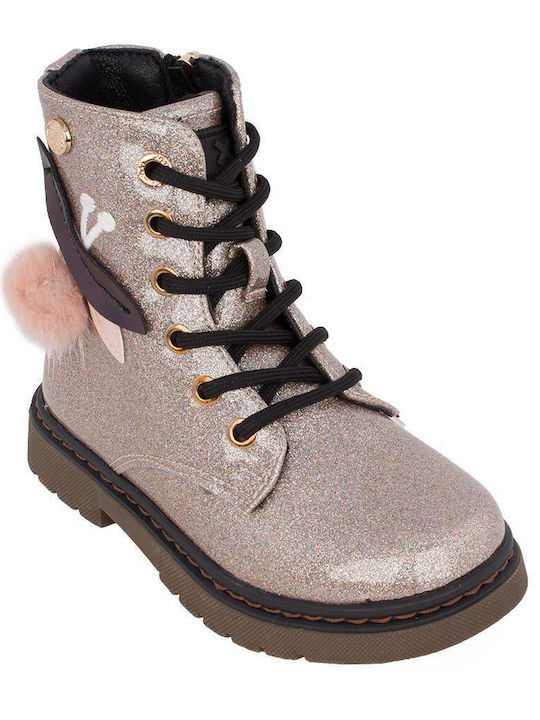 Kids Boots with Zipper Ecru