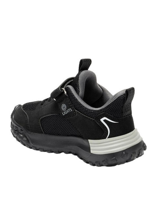 Παιδικά Sneakers με Φωτάκια Μαύρα