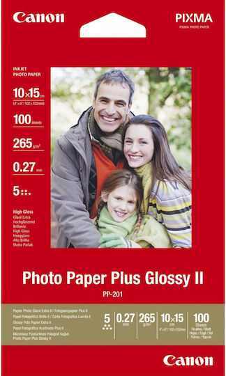 Canon PP-201 Photo Paper 4x6 265gr/m² for Printers Inkjet 100 Sheets