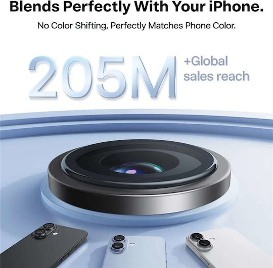Torras Προστασία Κάμερας Tempered Glass Μαύρο για το iPhone 17