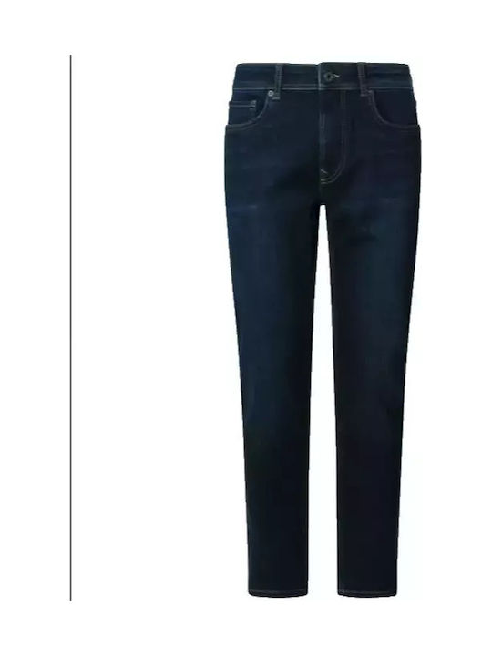 London Men's Jeans Pants with Slim Tapered Fit Blue