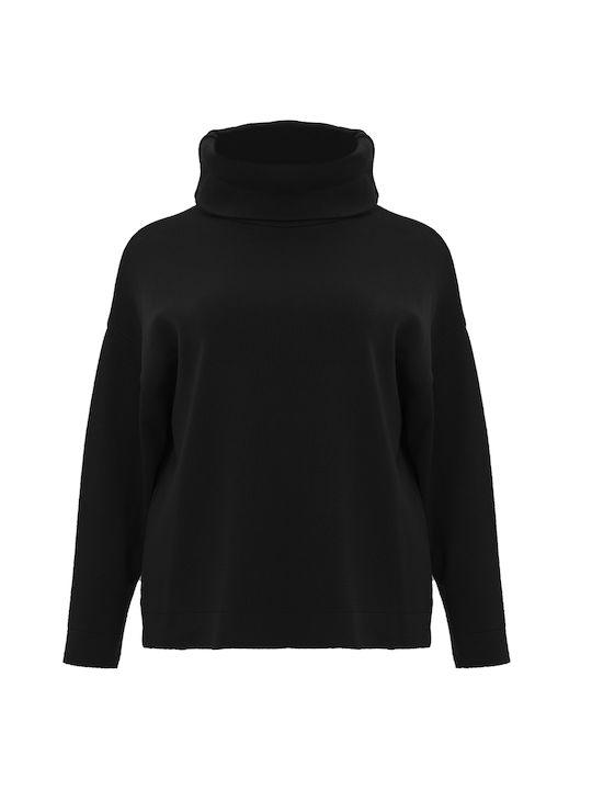 Women's Long Sleeve Sweater Turtleneck Black