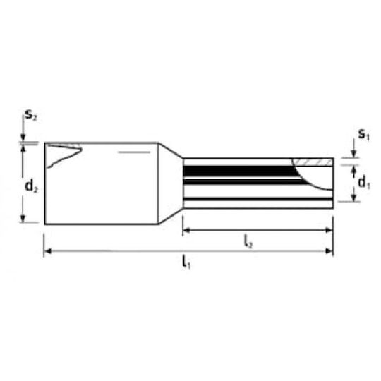 Knipex Ακροδέκτες Ακροχιτώνια με Μόνωση Γκρι (97 99 351) σε σετ των 200τμχ