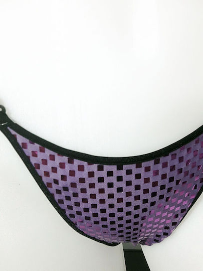 Lame Γυναικείο Sexy String Μωβ