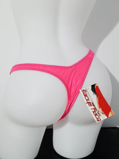Μονοκίνι Κουμπωτό Γυναικείο Sexy String Ροζ