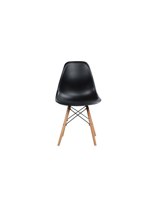Scaune Sala de mese Lemn Negru 1buc 46x50x82buc