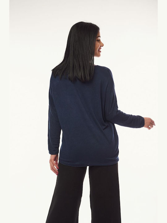 Women's Blouse Polka Dot Blue
