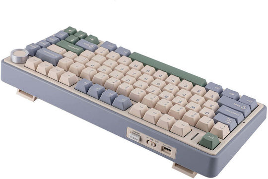 Aula F75 Fără fir Gaming Tastatură Mecanică 75% cu LEOBOG Reaper comutatoare și iluminare RGB (Engleză US) Verde