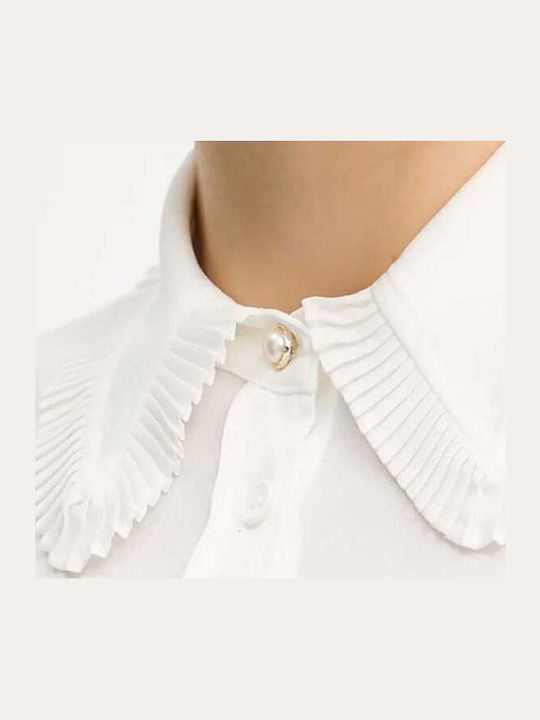 Langärmelig Damen Hemd Off-white