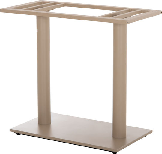 HomeMarkt Metallic Table Stand for Table / Office with Adjustable Cappuccino Matte 7.6x7.6x72cm