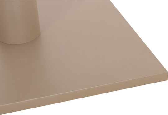 HomeMarkt Metallic Table Stand Table with Adjustable Cappuccino 40x40x71cm