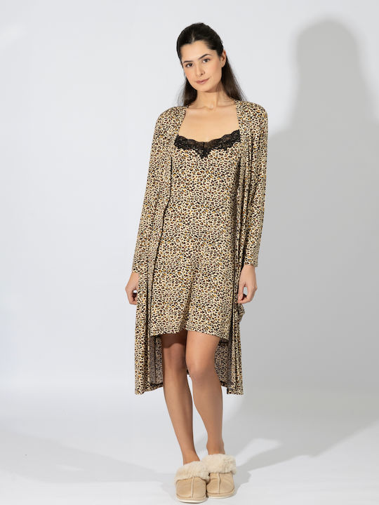Harmony Winter Damen Robe Brown