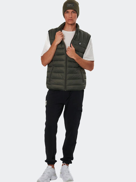 Sleeveless Jacket Puffer Olive Khaki
