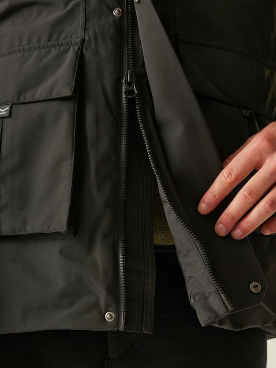 Winter Jacket Parka Waterproof and Windproof Marron, Black