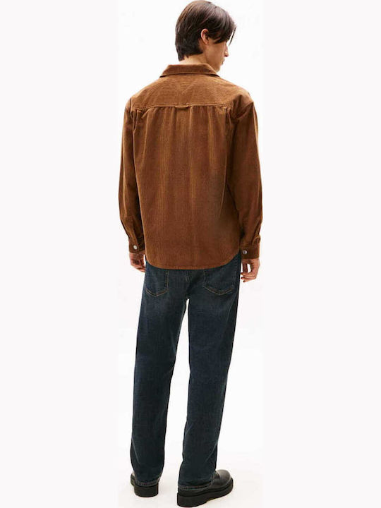 Long-sleeved Corduroy Shirt Brown