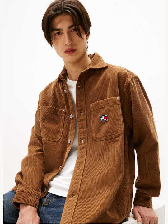 Tommy Hilfiger Κοτλέ Πουκάμισο Καφέ