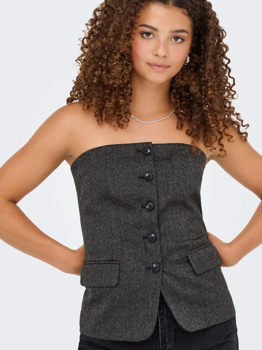 Women's Vest Dark Grey Melange