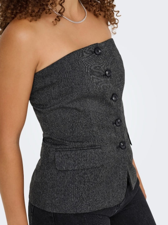 Women's Vest Dark Grey Melange